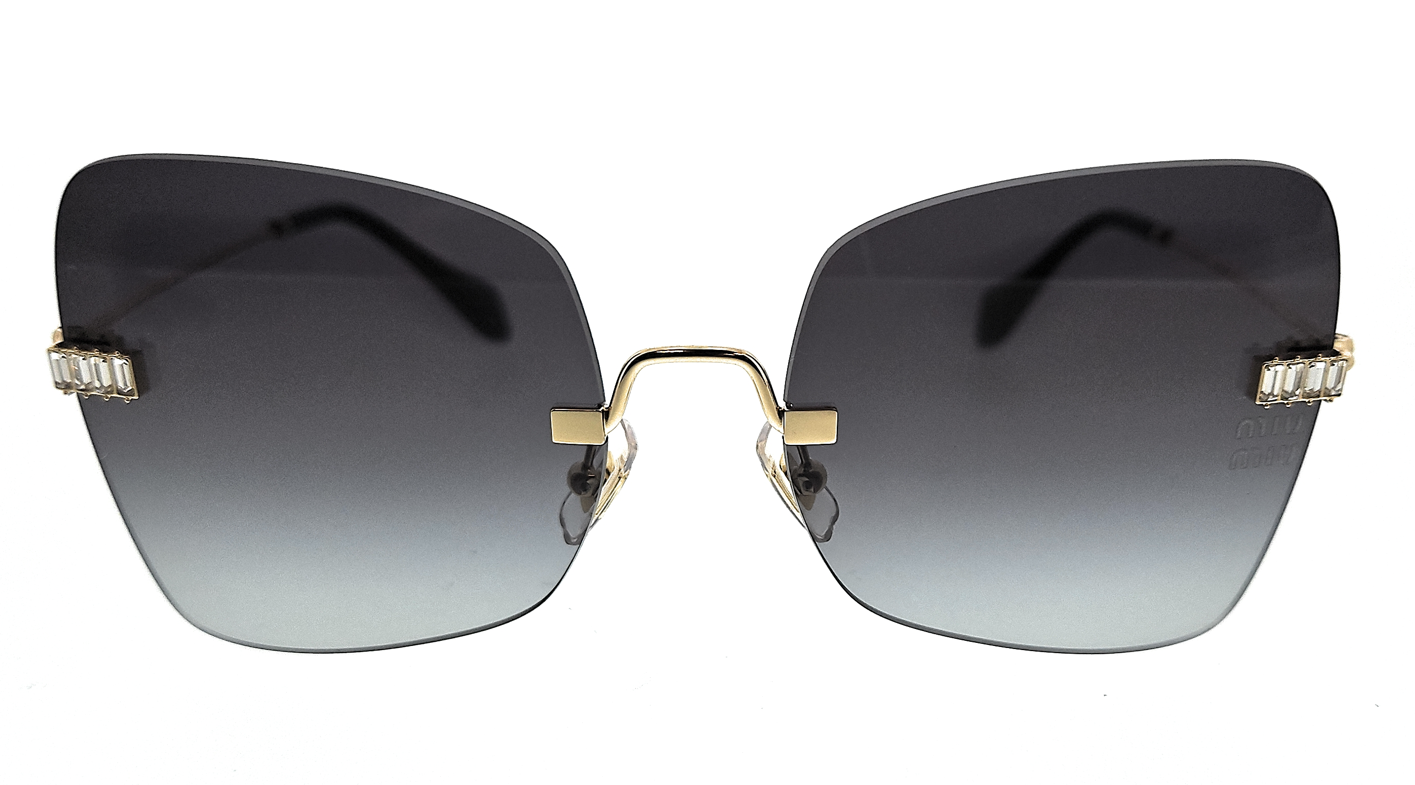 Miu Miu 0MU 50WS ZVN5D1 Pale Gold Tone Butterfly Sunglasses - Picture 2 of 7