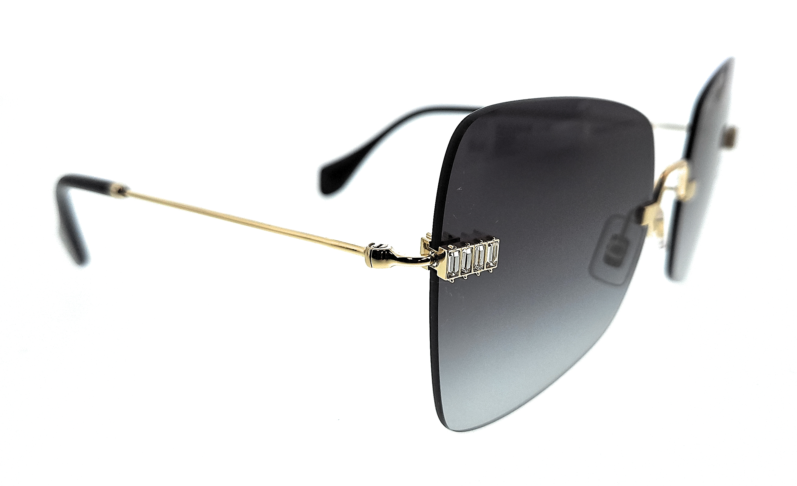 Miu Miu 0MU 50WS ZVN5D1 Pale Gold Tone Butterfly Sunglasses - Picture 3 of 7