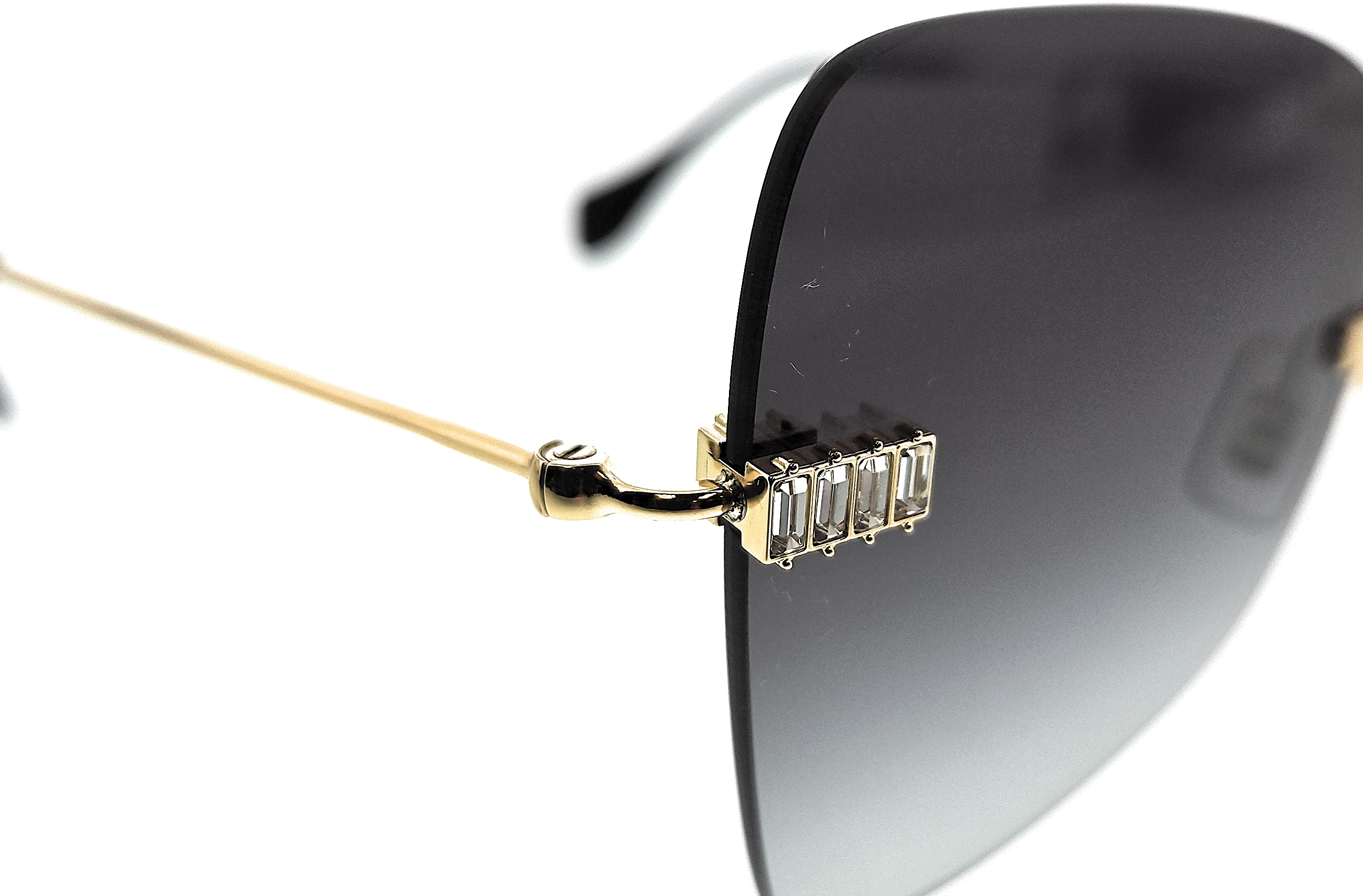 Miu Miu 0MU 50WS ZVN5D1 Pale Gold Tone Butterfly Sunglasses - Picture 5 of 7